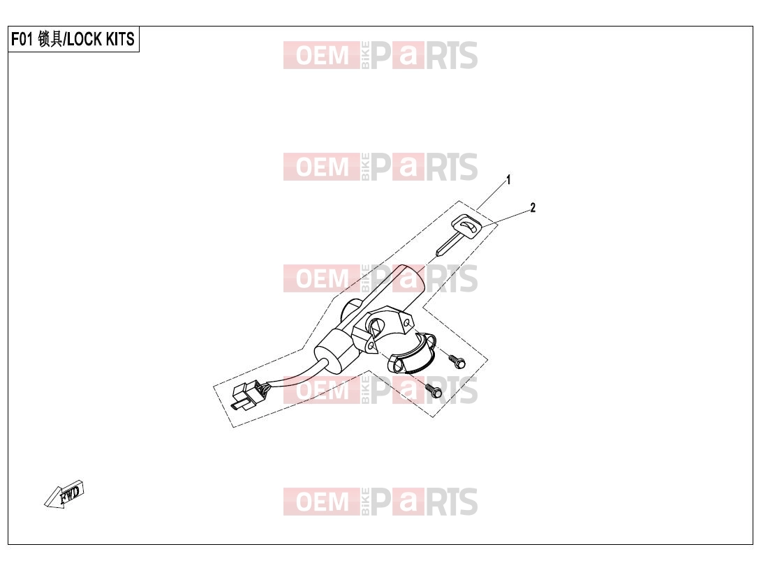CFMOTO 2017 UTV UFORCE 550 (CF500UTR-2) LOCK KIT