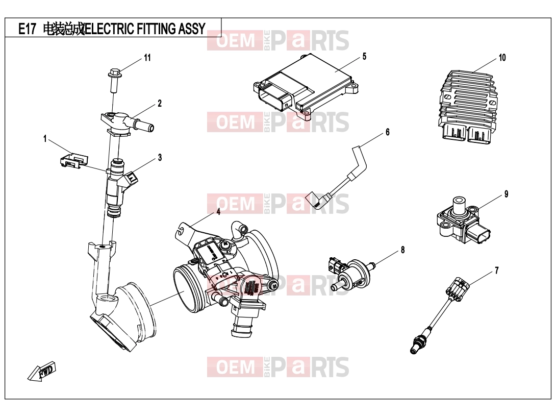 CFMOTO 2013 UTV UFORCE 550 (CF500UU) ELECTRIC FITTING ASSY - E17