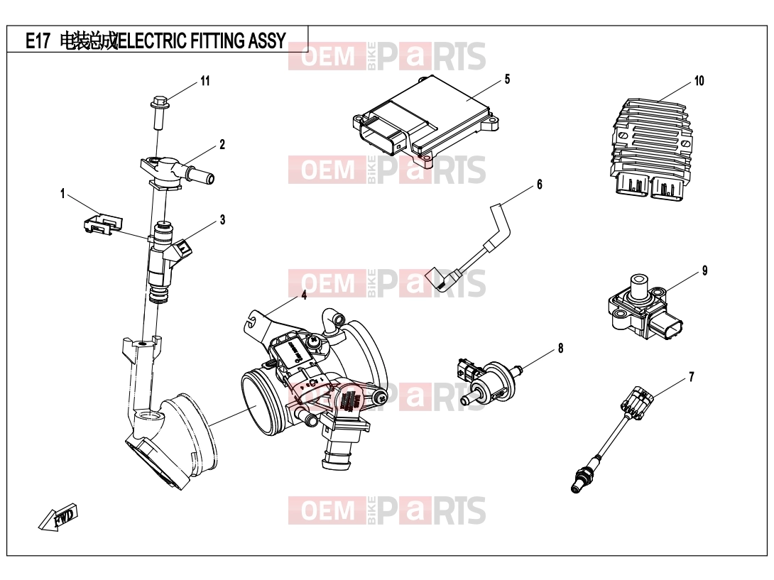 CFMOTO 2015 UTV UFORCE 550 (CF500UU) ELECTRIC FITTING ASSY - E17