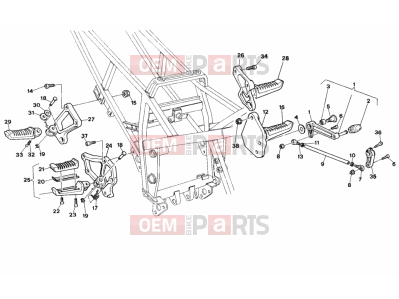 DUCATI 1993 907 I.E. FOOTREST » FRAME