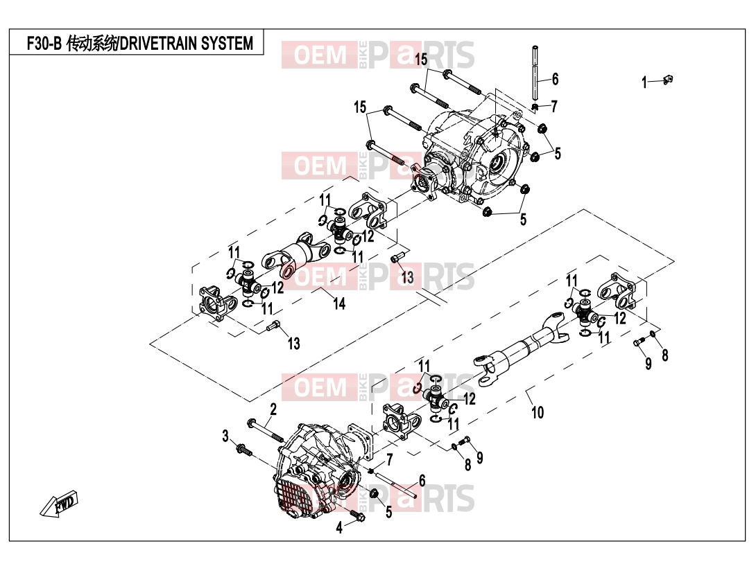 CFMOTO 2017 UTV UFORCE 550 (CF500UU) DRIVETRAIN SYSTEM(2018 VERSION) - F30-B