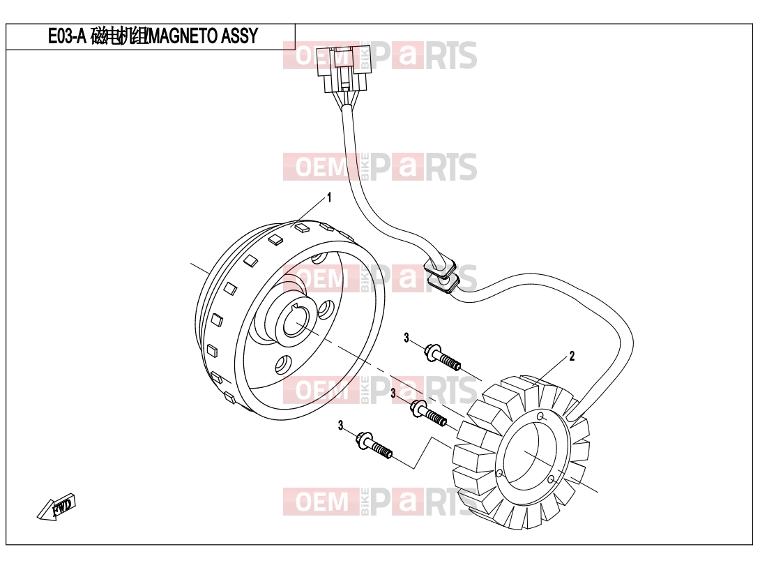 CFMOTO 2018 UTV UFORCE 550 (CF500UU) MAGNETO ASSY(WITHOUT EPS) - E03-A