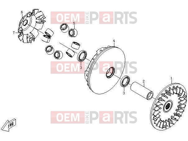 CFMOTO 2011 UTV UFORCE 600 (CF600-5) PRIMARY SHEAVE