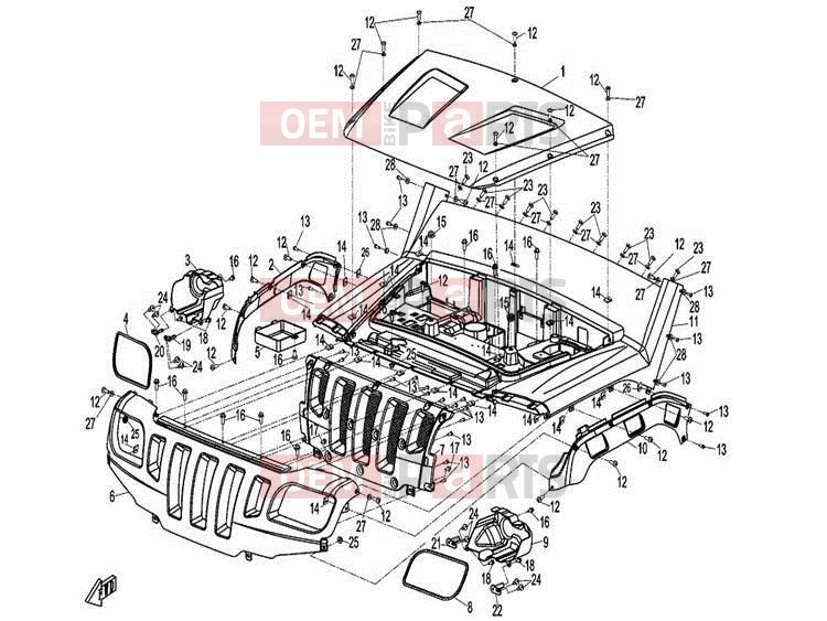 CFMOTO 2011 UTV UFORCE 600 (CF600-5) PLASTIC I