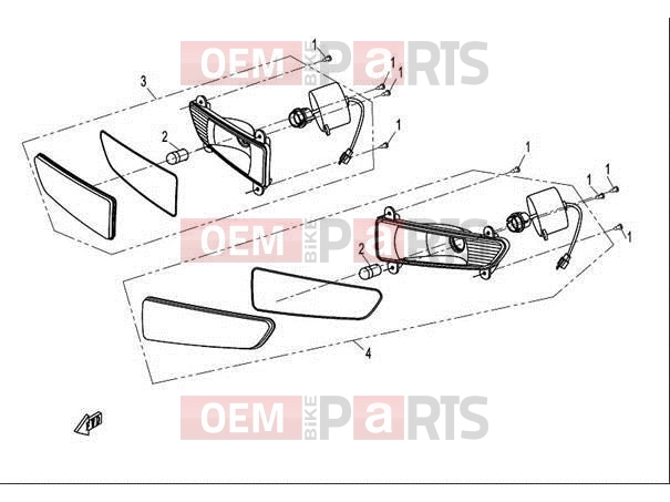 CFMOTO 2011 UTV UFORCE 600 (CF600-5) FRONT TURN LIGHT