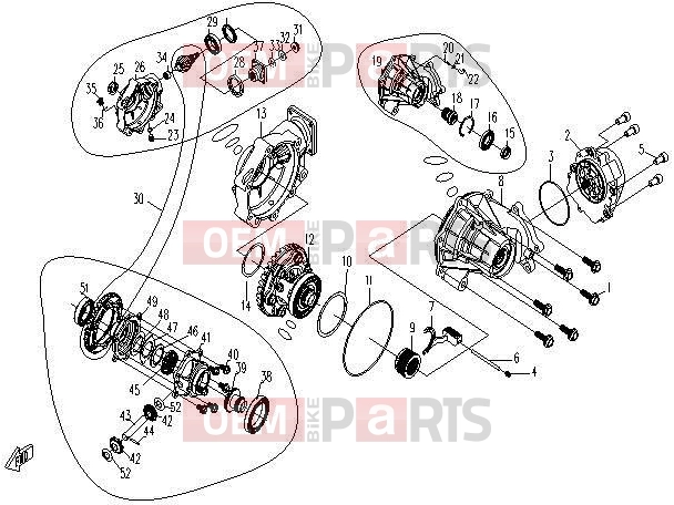 CFMOTO 2011 UTV UFORCE 600 (CF600-5) FRONT AXLE