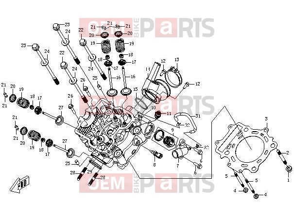 CFMOTO 2011 UTV UFORCE 600 (CF600-5) CYLINDER HEAD - E09
