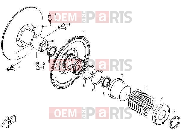 CFMOTO 2012 UTV UFORCE 600 (CF600-5) SECONDARY SHEAVE