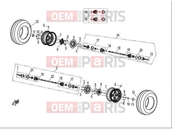 CFMOTO 2012 UTV UFORCE 600 (CF600-5) FRONT WHEEL