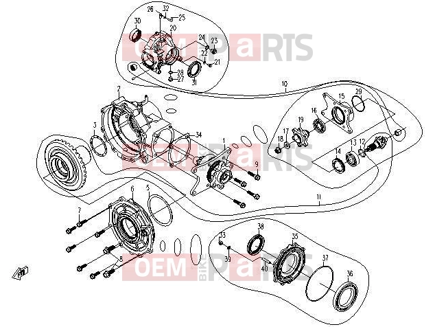 CFMOTO 2012 UTV UFORCE 600 (CF600-5) REAR AXLE