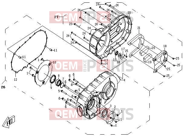 CFMOTO 2012 UTV UFORCE 600 (CF600-5) CVT HOUSING - E04