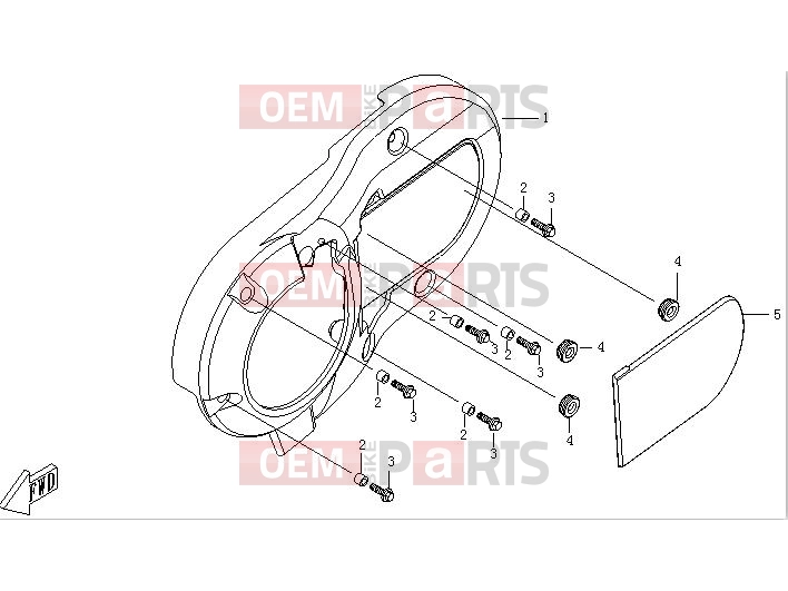 CFMOTO 2012 UTV UFORCE 600 (CF600-5) LEFT SIDE COVER ASSY - E06-1
