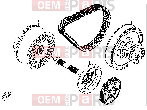 CFMOTO 2012 UTV UFORCE 600 (CF600-5) CLUTCH @^ CVT - E14