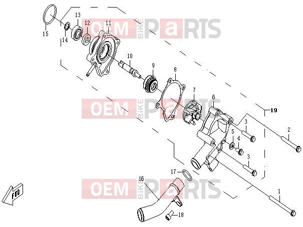 CFMOTO 2012 UTV UFORCE 600 (CF600-5) WATER PUMP ASSY. - E23