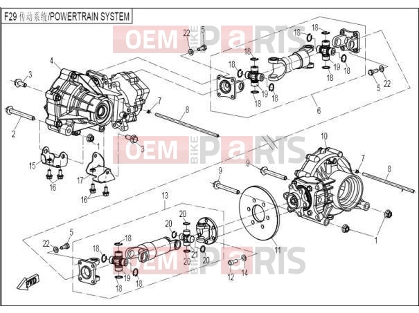 CFMOTO 2013 UTV UFORCE 600 (CF600-5) DRIVE SYSTEM