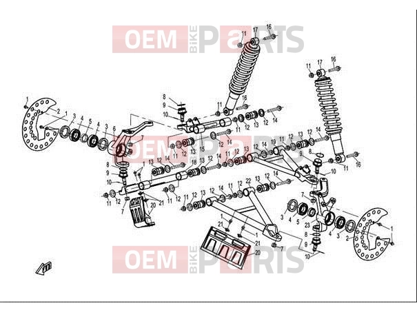 CFMOTO 2014 UTV UFORCE 600 (CF600-5) FRONT SUSPENSION
