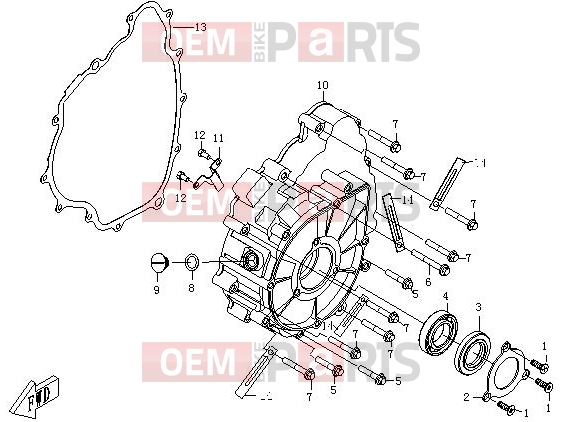 CFMOTO 2014 UTV UFORCE 600 (CF600-5) CRANKCASE COVER (LEFT) - E05