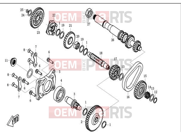 CFMOTO 2014 UTV UFORCE 600 (CF600-5) TRANSMISSION â  - E19