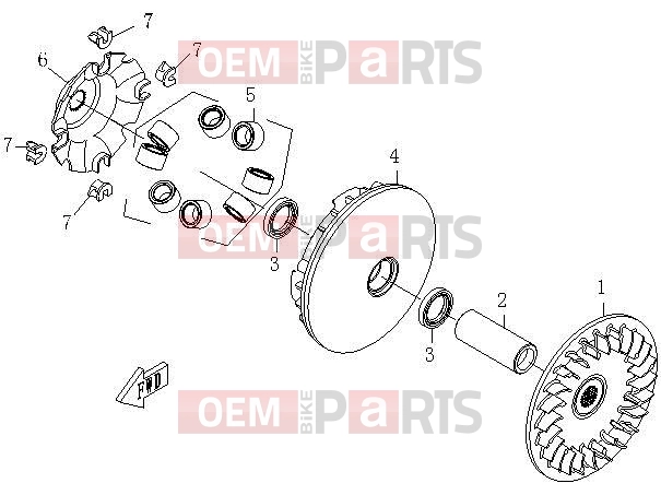 CFMOTO 2015 UTV UFORCE 600 (CF600-5) PRIMARY SHEAVE - E15