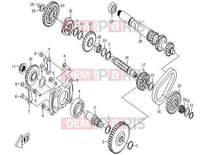 CFMOTO 2015 UTV UFORCE 600 (CF600-5) TRANSMISSION â  - E19