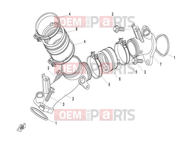 CFMOTO 2013 UTV UFORCE 800 (CF800-3) INTAKE MANIFOLD ASSY. - E02-5