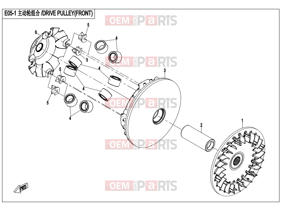 CFMOTO 2013 UTV UFORCE 800 (CF800-3) DRIVE PULLEY(FRONT) - E05-1