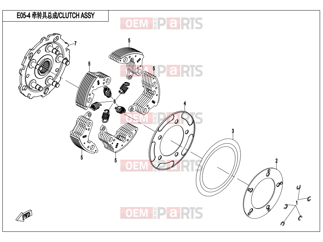 CFMOTO 2013 UTV UFORCE 800 (CF800-3) CLUTCH ASSY - E05-4