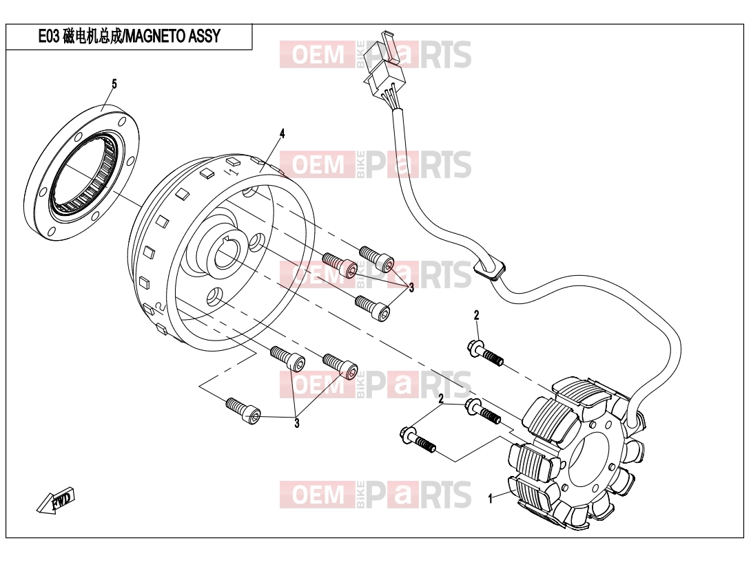 CFMOTO 2014 UTV UFORCE 800 (CF800-3) MAGNETO ASSY. - E03