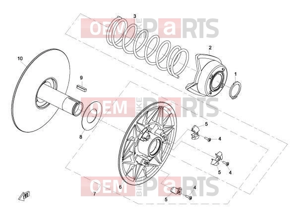 CFMOTO 2015 UTV UFORCE 800 (CF800-3) DRIVEN PULLEY(REAR)