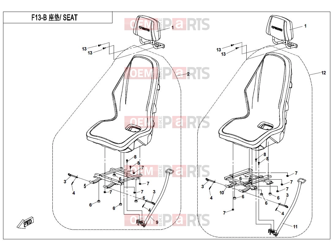 CFMOTO 2015 UTV UFORCE 800 (CF800-3) SEAT