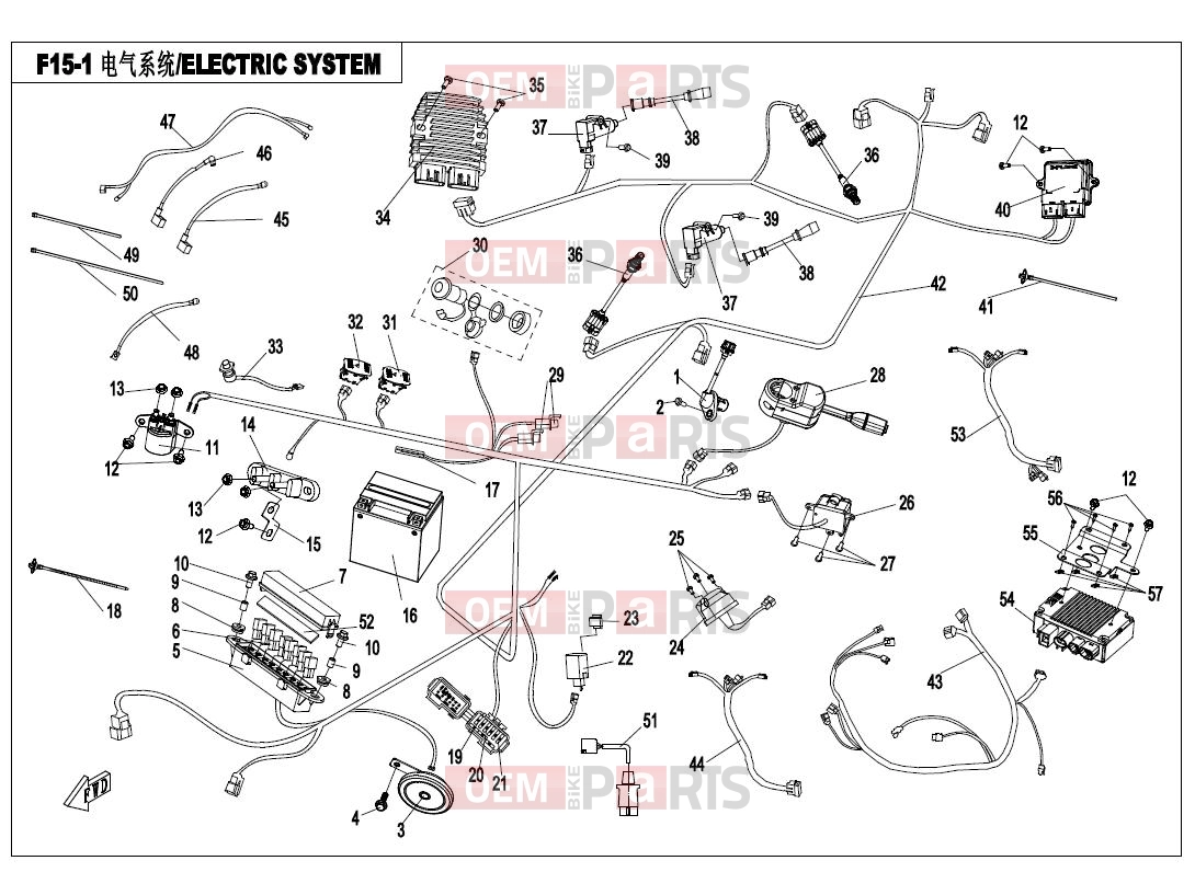 CFMOTO 2015 UTV UFORCE 800 (CF800-3) ELECTRIC SYSTEM