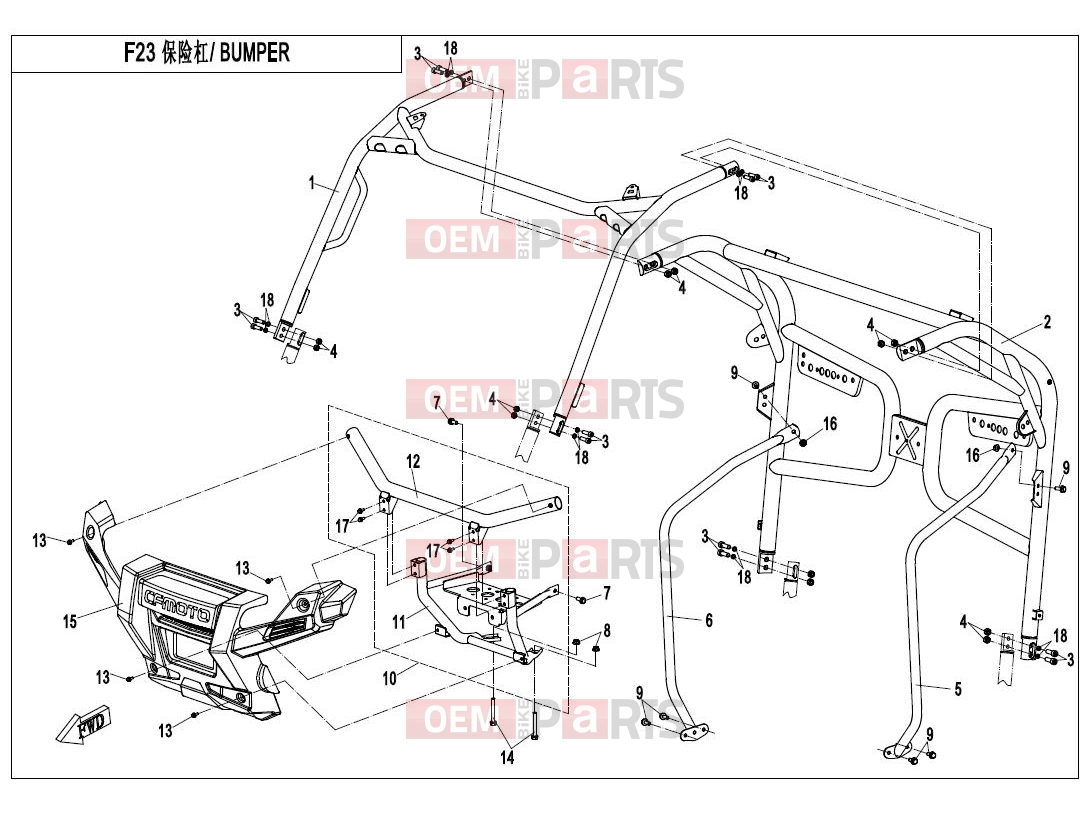 CFMOTO 2015 UTV UFORCE 800 (CF800-3) BUMPER