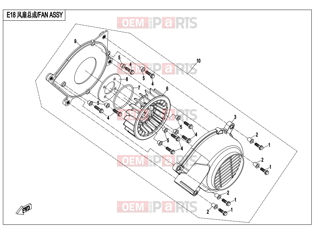 CFMOTO 2016 UTV UFORCE 800 (CF800-3) FAN ASSY - E18
