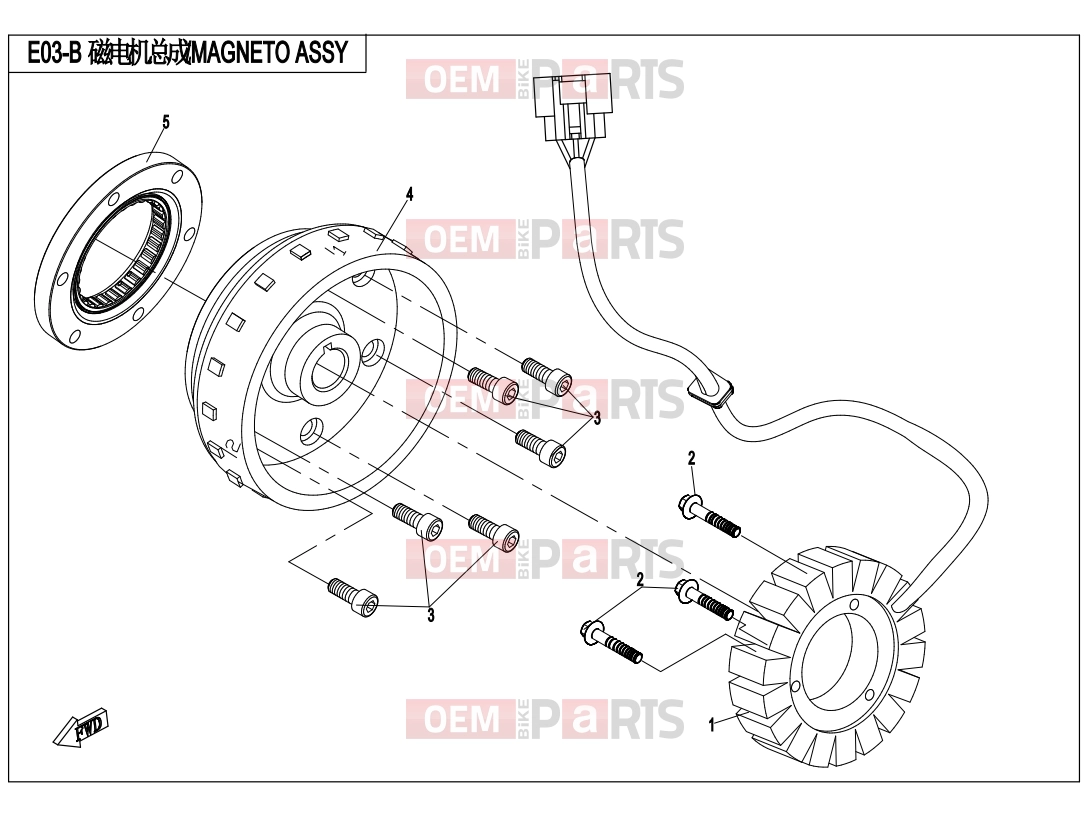 CFMOTO 2017 UTV UFORCE 800 (CF800-3) MAGNETO ASSY.(WITH EPS) - E03-B