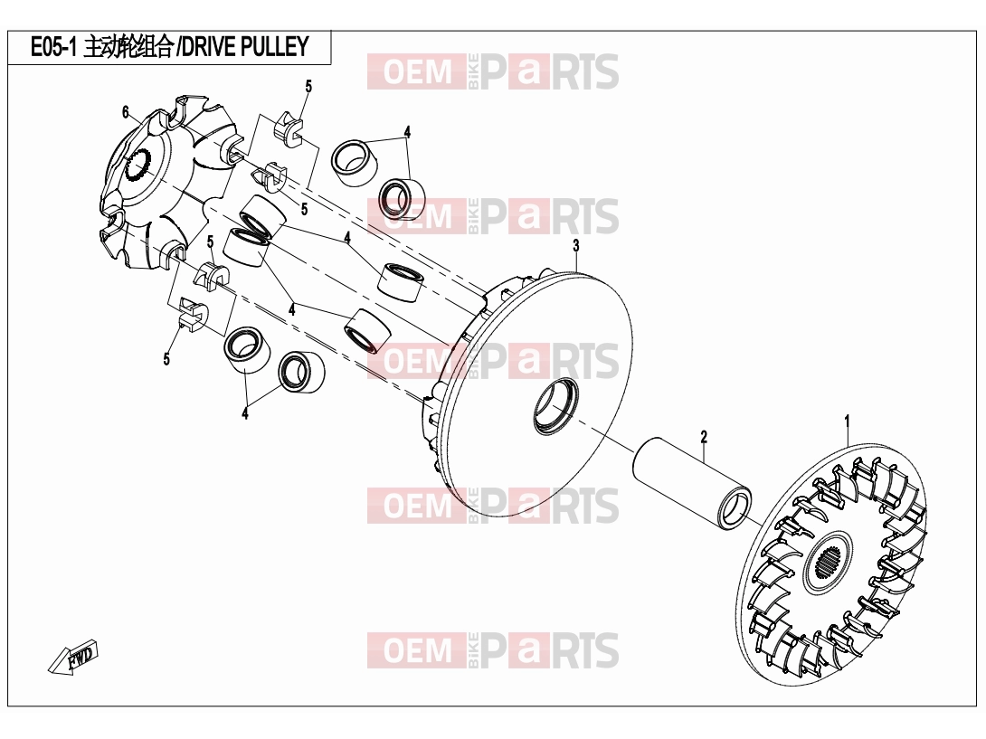 CFMOTO 2017 UTV UFORCE 800 (CF800-3) DRIVE PULLEY - E05-1