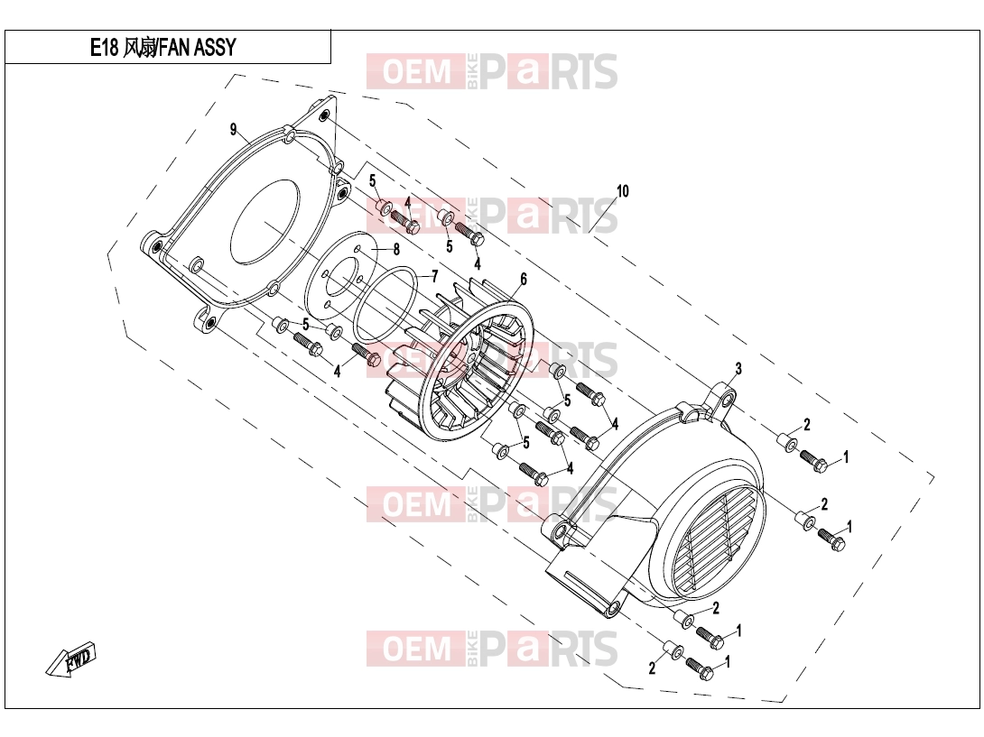 CFMOTO 2017 UTV UFORCE 800 (CF800-3) FAN ASSY. - E18