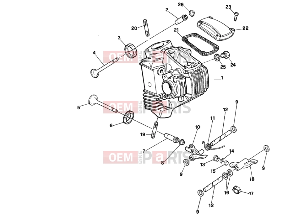 DUCATI 1993 907 I.E. CYLINDER HEAD » ENGINE CASE