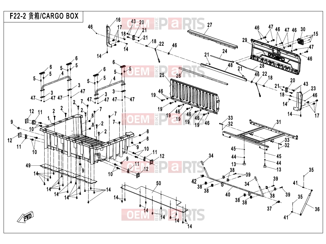 CFMOTO 2020 UTV UFORCE 800 (CF800-3) CARGO BOX