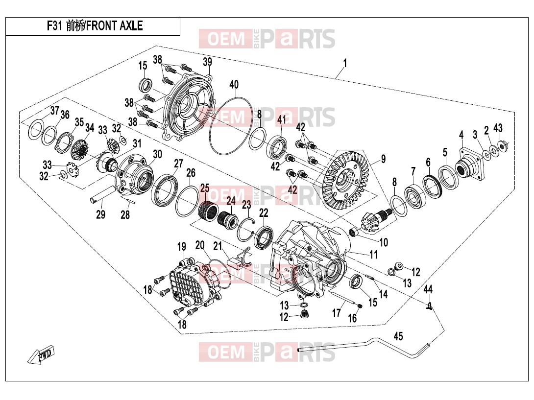 CFMOTO 2020 UTV UFORCE 800 (CF800-3) FRONT AXLE