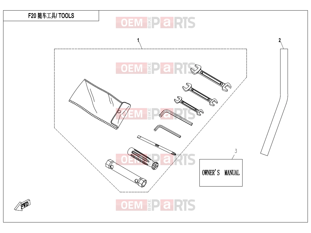 CFMOTO 2014 UTV UFORCE 800 (CF800UU-A) TOOLS - F20