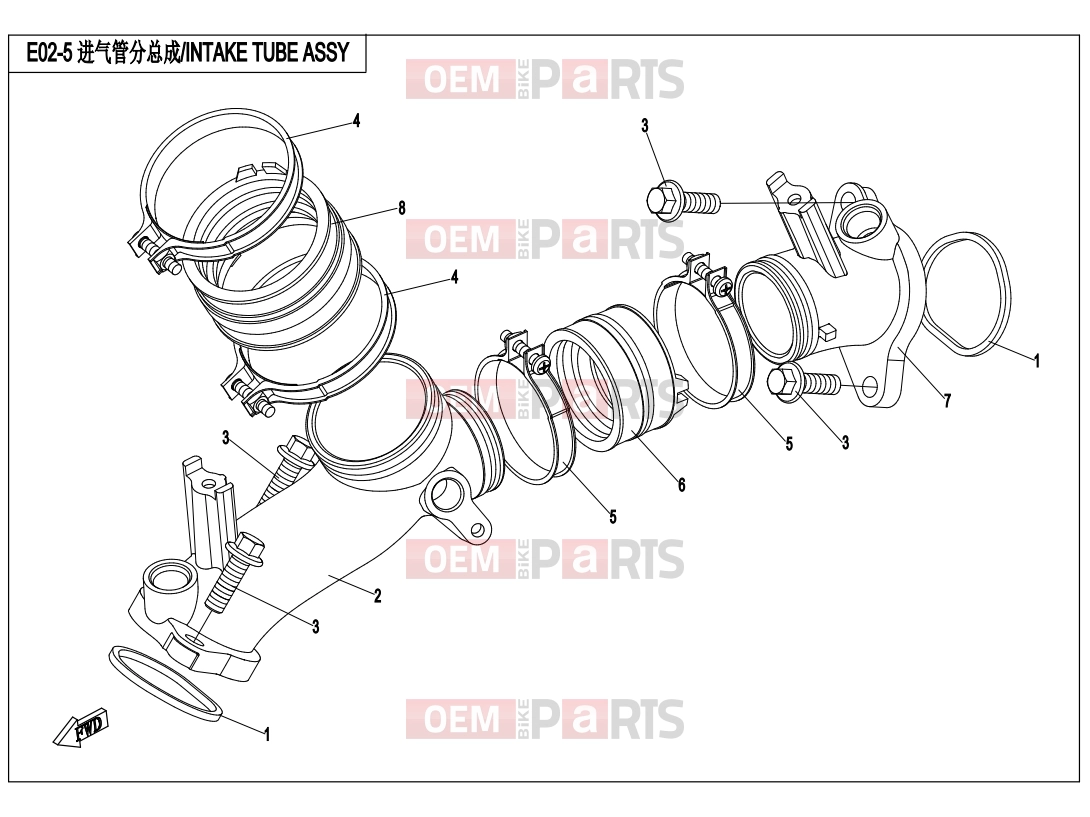 CFMOTO 2015 UTV UFORCE 800 (CF800UU-A) INTAKE MANIFOLD ASSY - E02-5