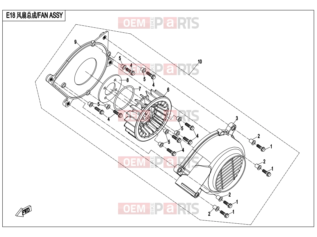 CFMOTO 2015 UTV UFORCE 800 (CF800UU-A) FAN ASSY - E18