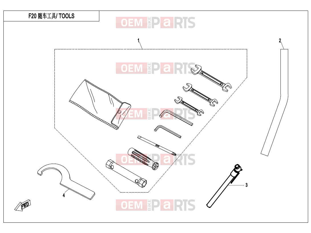 CFMOTO 2016 UTV UFORCE 800 (CF800UU-A) TOOLS - F20
