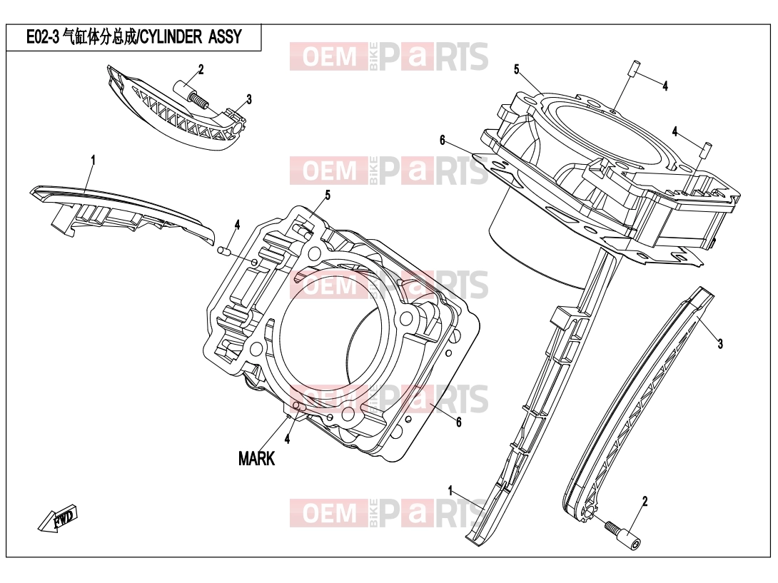 CFMOTO 2016 UTV UFORCE 800 (CF800UU-A) CYLINDER ASSY. - E02-3