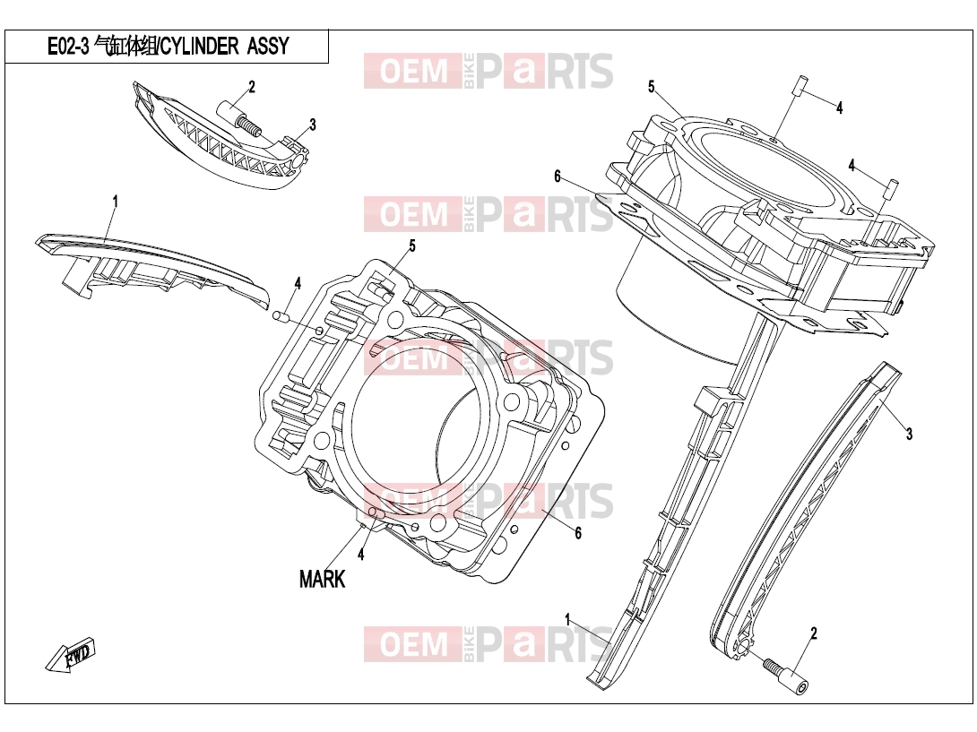 CFMOTO 2017 UTV UFORCE 800 (CF800UU-A) CYLINDER ASSY. - E02-3