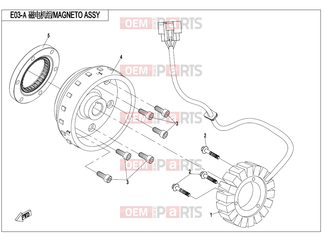 CFMOTO 2017 UTV UFORCE 800 (CF800UU-A) MAGNETO ASSY.(WITHOUT EPS) - E03-A