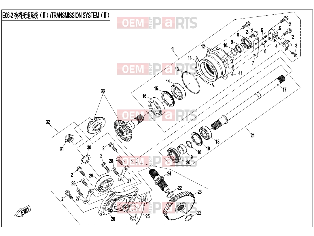 CFMOTO 2019 UTV UFORCE 800 (CF800UU-A) TRANSMISSION SYSTEM (2) - E06-2-A