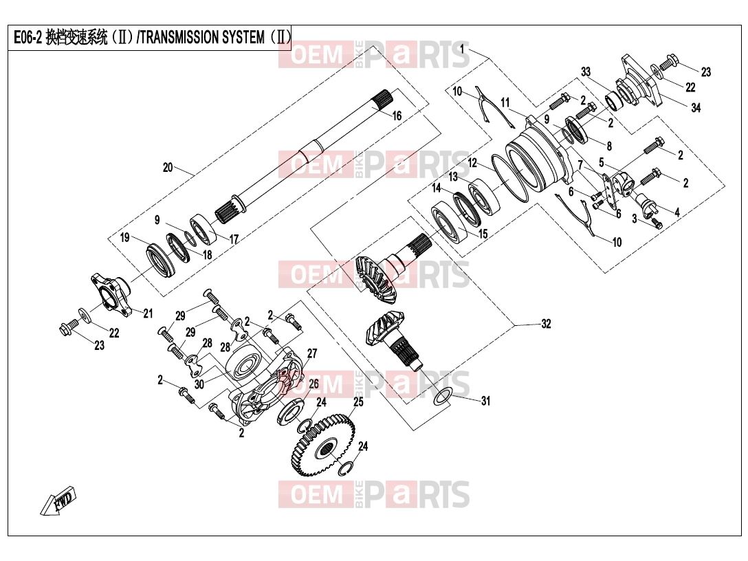 CFMOTO 2017 SSV ZFORCE 1000 (CF1000US-2) TRANSMISSION SYSTEM(2) - E06-2
