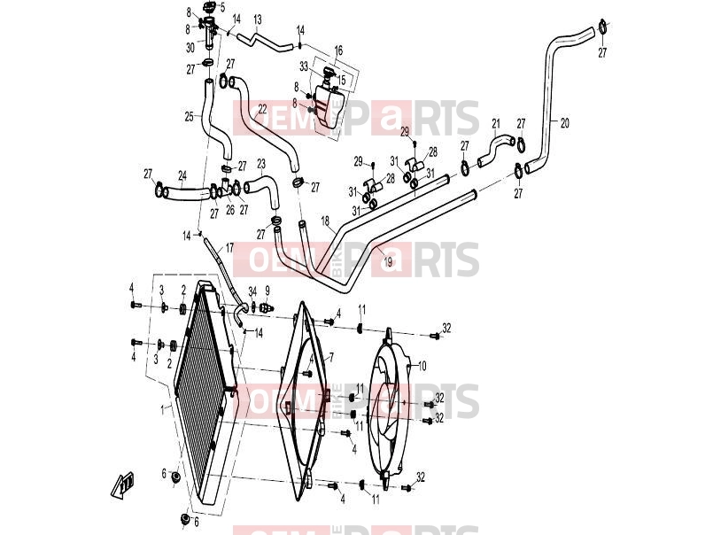 CFMOTO 2012 SSV ZFORCE 600 (CF600-3) COOLING SYSTEM