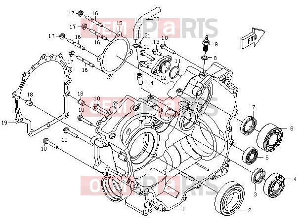 CFMOTO 2012 SSV ZFORCE 600 (CF625-3) RIGHT CRANKCASE - E03